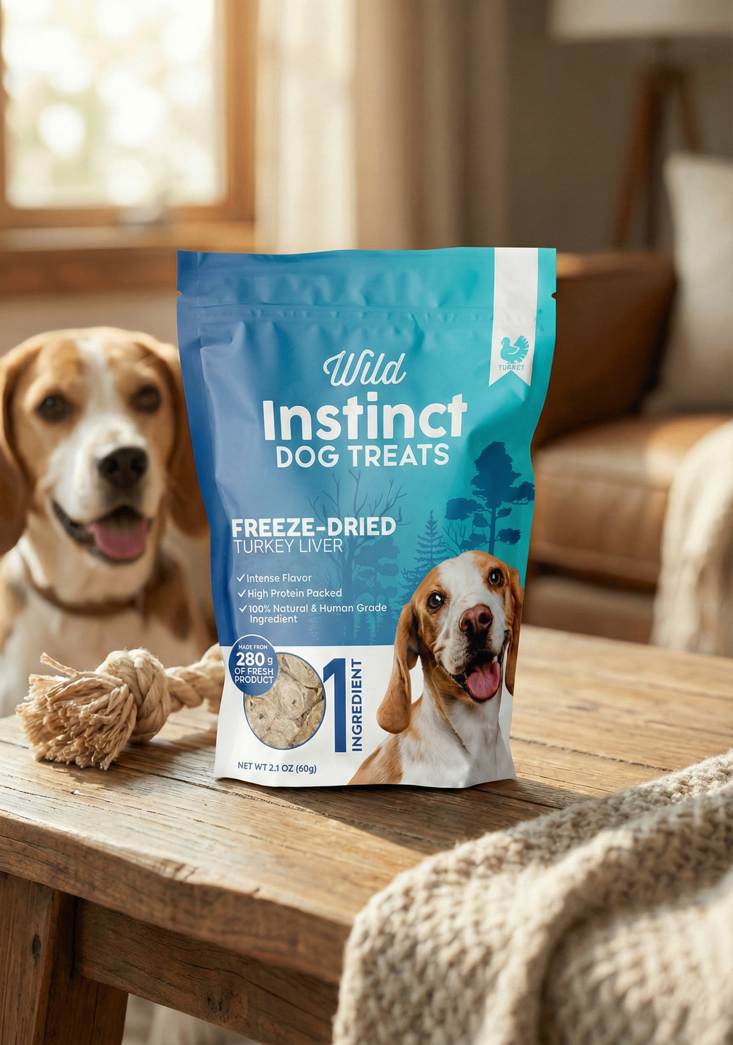 Freeze-Dried Turkey Liver Dog Treats Sensitive Stomach detail view - Clinical-grade quality for dogs and cats