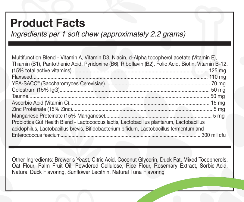 Sanctuary Strength Daily Multivitamin Chews detail view - Clinical-grade quality for dogs and cats