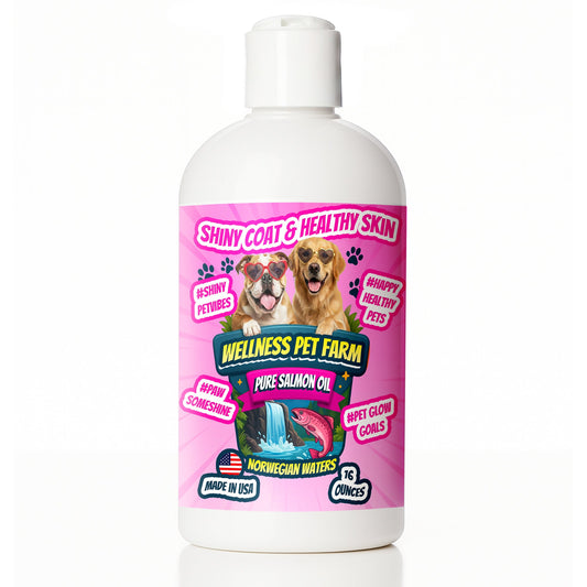 Pure Salmon Oil for Dogs  Omega 3 & 6 Supplement for Shiny - Premium pet wellness supplement by WellPaw Market