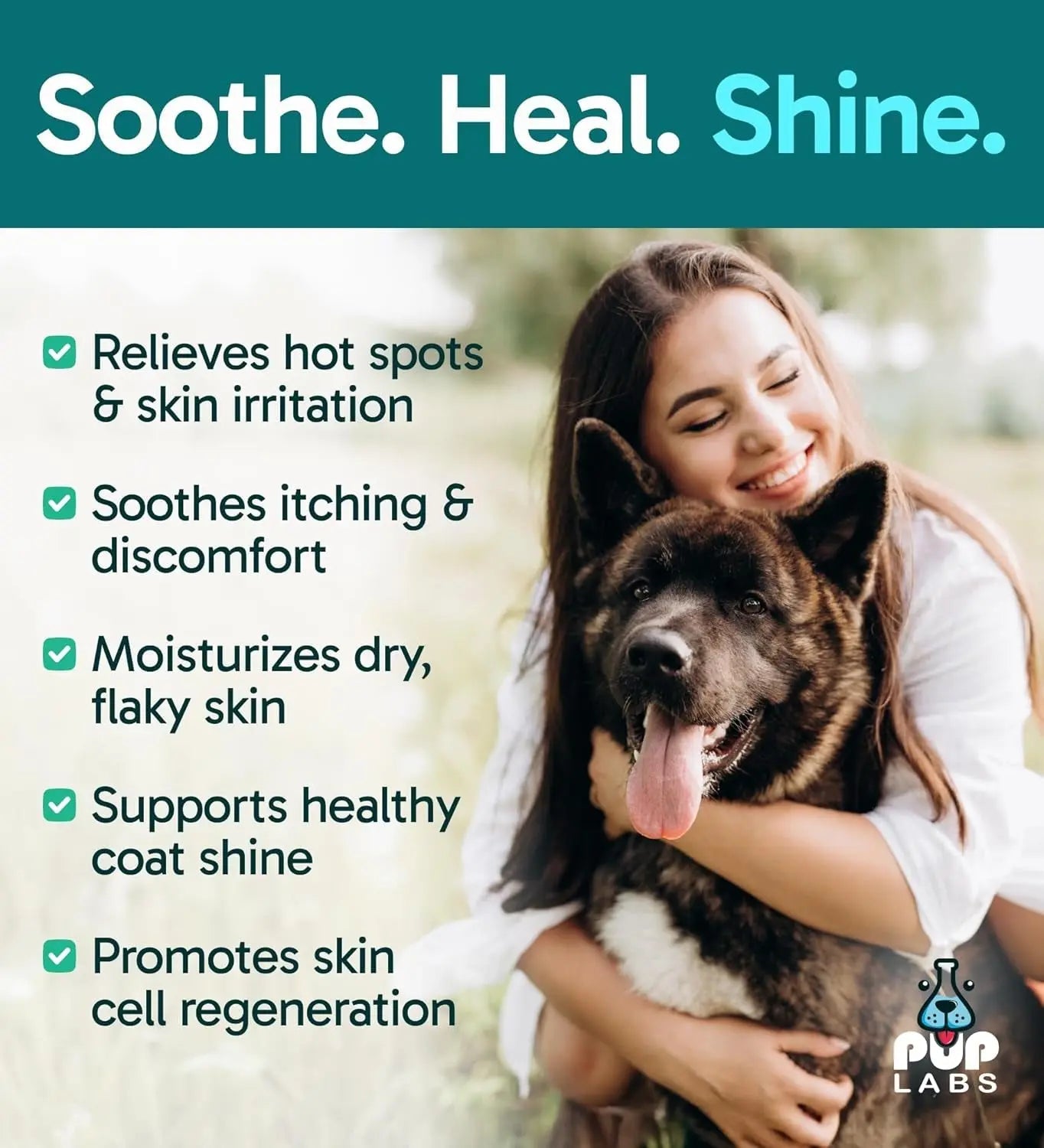 Anti-Itch Pet Skincare Spray for Dogs Aloe, Rose & Coconut Hot... detail view - Clinical-grade quality for dogs and cats