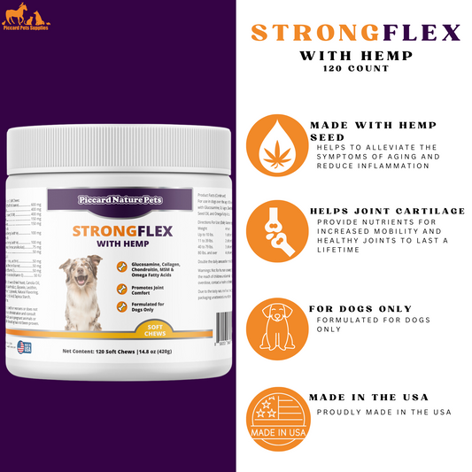 Strongflex with Hemp Joint Support for Dogs detail view - Clinical-grade quality for dogs and cats