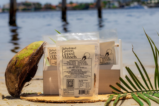 Dehydrated Green Lipped Mussels detail view - Clinical-grade quality for dogs and cats