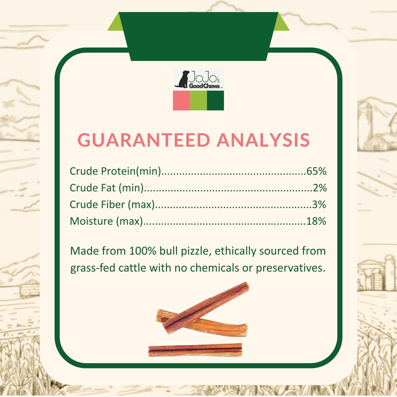 All-natural Beef Bully Stick Dog Treats, High Protein & detail view - Clinical-grade quality for dogs and cats