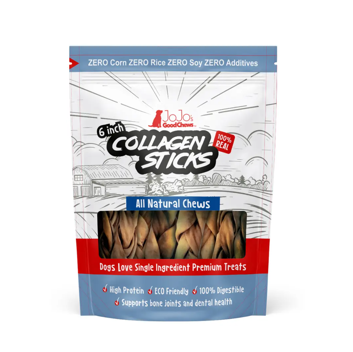 All-natural Braided Collagen Stick Dog Treats, Supports - Premium pet wellness supplement by WellPaw Market