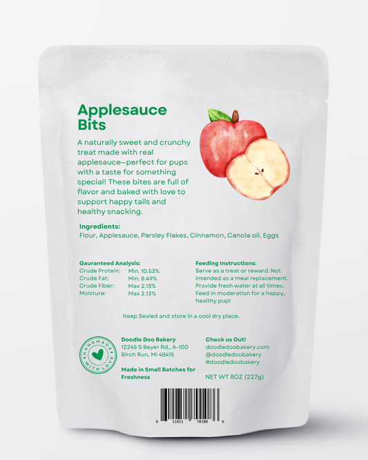 Apple Bits Dog Biscuits  Homemade 1/2lb detail view - Clinical-grade quality for dogs and cats
